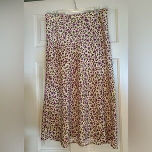 NWOT Rachel Zoe Flowered Midi Pull on Skirt. Pretty! Sz. 10. 🌺